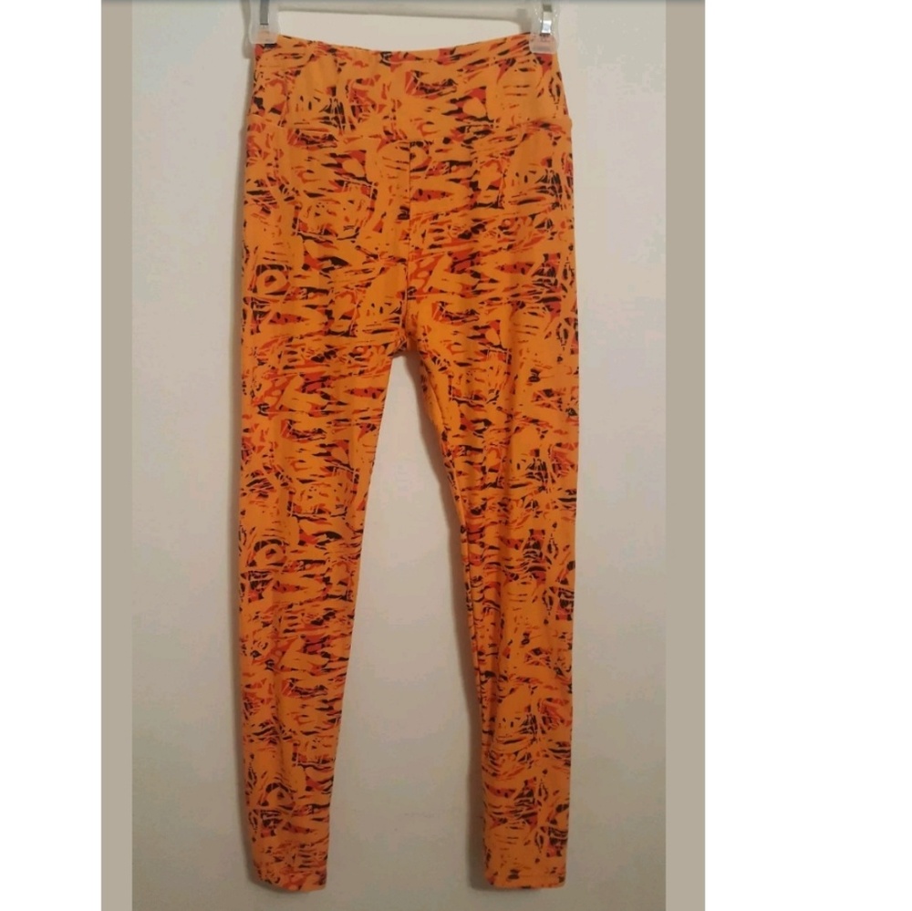 LuLaRoe Legging Halloween One Size Orange Fever OS
